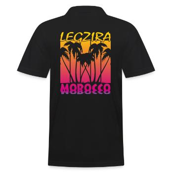 Legzira Morocco - Männer Poloshirt - Schwarz - Hinten - Kai (181cm)