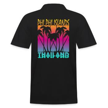 Vintage Phi Phi Islands Thaïlande - Polo Homme - noir - Dos - Kai (181cm)