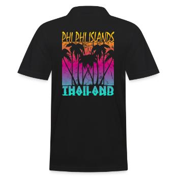 Vintage Phi Phi Islands Thaïlande - Polo Homme - noir - Dos - Kai (181cm)