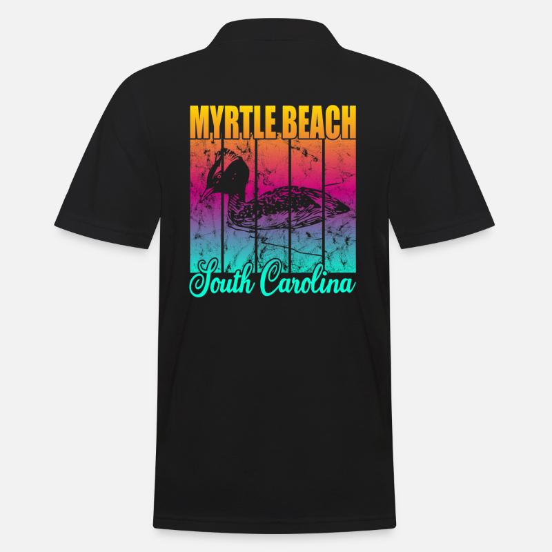 Myrtle Beach South Carolina - Männer Poloshirt - Schwarz