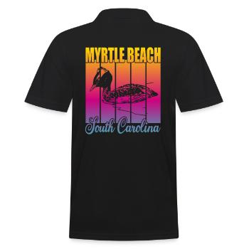 Myrtle Beach South Carolina - Männer Poloshirt - Schwarz - Hinten - Kai (181cm)