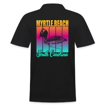 Myrtle Beach South Carolina - Männer Poloshirt - Schwarz - Hinten - Kai (181cm)
