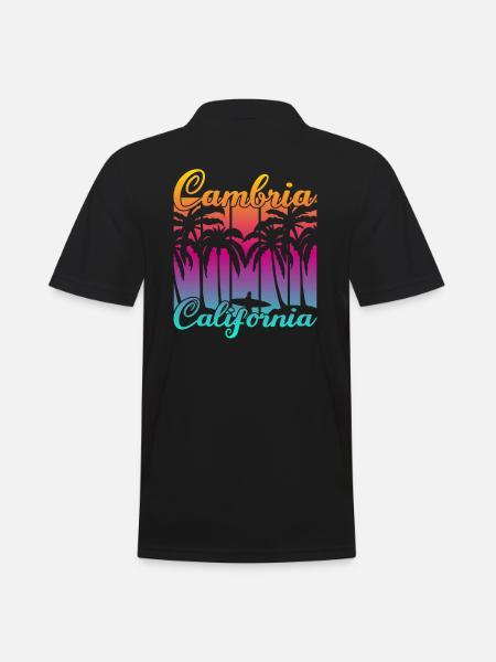Cambria California Sunset - Men's Polo Shirt - black