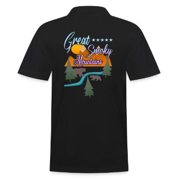 Great Smoky Mountains Bears - Men's Polo Shirt - black - Back - Kai (181cm)