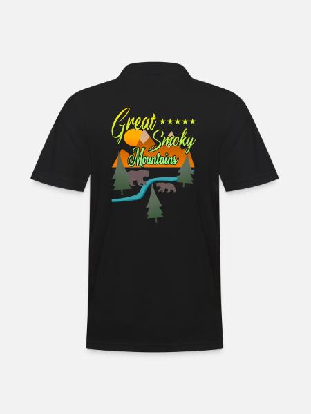Ours des Great Smoky Mountains - Polo Homme - noir
