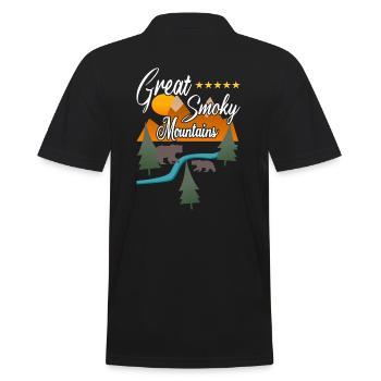 Great Smoky Mountains Bears - Men's Polo Shirt - black - Back - Kai (181cm)