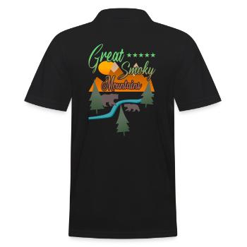 Great Smoky Mountains Bears - Men's Polo Shirt - black - Back - Kai (181cm)