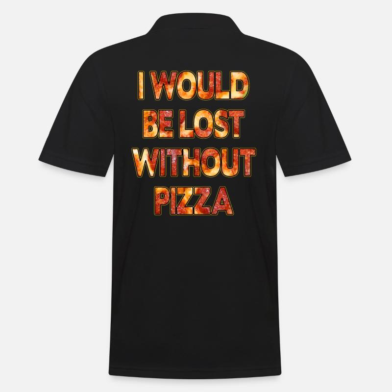 Je serais perdu sans pizza - Polo Homme - noir