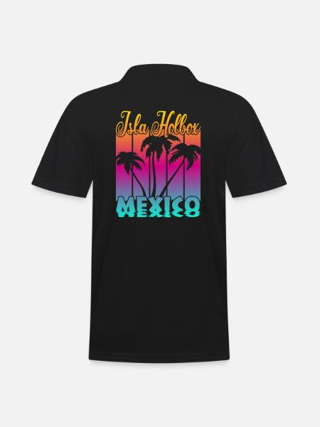 Isla Holbox Mexico - Men's Polo Shirt - black