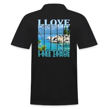 J’adore le lac Tahoe - Polo Homme - noir - Dos - Kai (181cm)