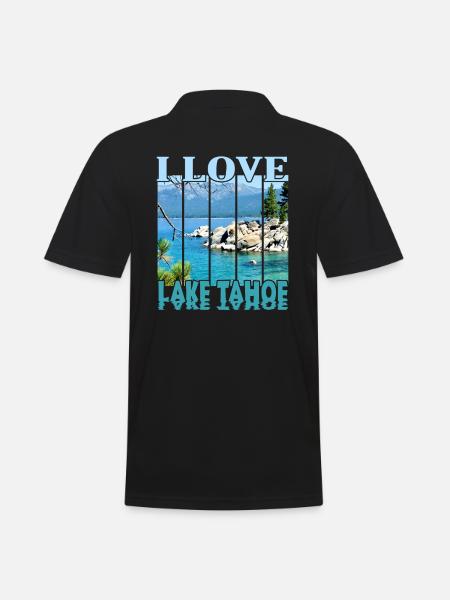 J’adore le lac Tahoe - Polo Homme - noir