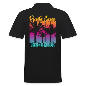 Punta Cana Dominican Republic - Männer Poloshirt - Schwarz - Hinten - Kai (181cm)