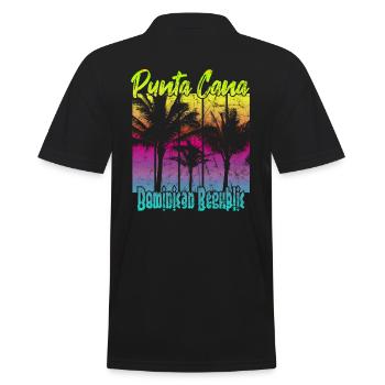 Punta Cana Dominican Republic - Männer Poloshirt - Schwarz - Hinten - Kai (181cm)