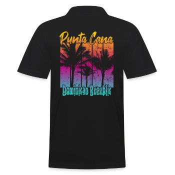 Punta Cana Dominican Republic - Männer Poloshirt - Schwarz - Hinten - Kai (181cm)