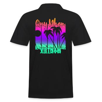 Quy Nhon Vietnam - Men's Polo Shirt - black - Back - Kai (181cm)