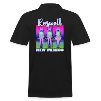 Roswell New Mexico - Männer Poloshirt - Schwarz - Hinten - Kai (181cm)