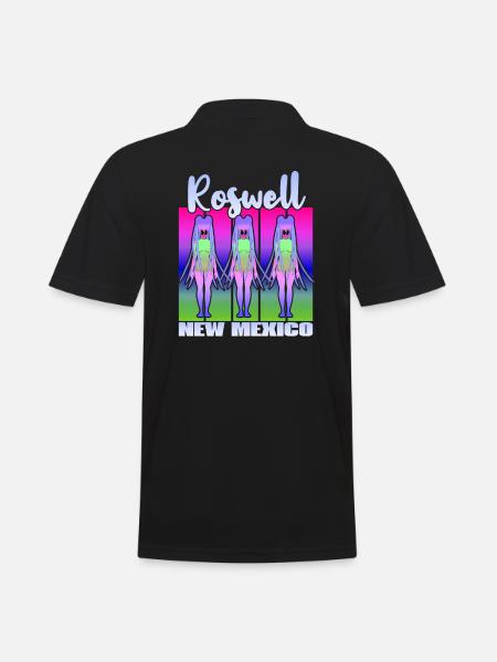 Roswell New Mexico - Männer Poloshirt - Schwarz
