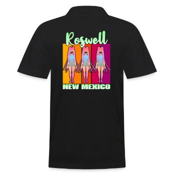 Roswell New Mexico - Männer Poloshirt - Schwarz - Hinten - Kai (181cm)