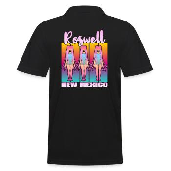 Roswell New Mexico - Männer Poloshirt - Schwarz - Hinten - Kai (181cm)