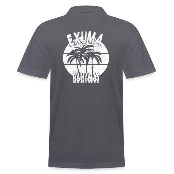 Vintage Exuma Bahamas Sonnenuntergang - Männer Poloshirt - Anthrazit - Hinten - Nico (186cm)
