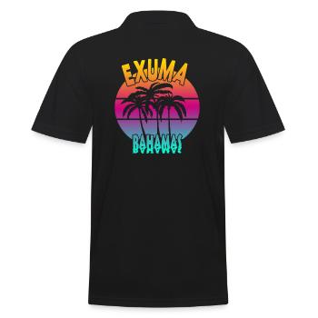 Vintage Exuma Bahamas Sonnenuntergang - Männer Poloshirt - Schwarz - Hinten - Kai (181cm)