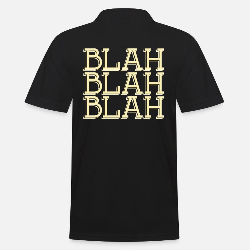 Bla, bla, bla - Männer Poloshirt - Schwarz