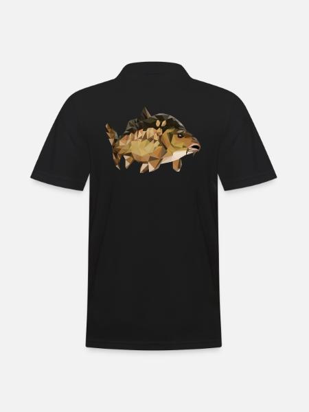 Karpfen - Männer Poloshirt - Schwarz