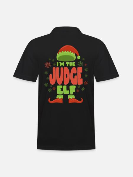 Judge Christmas Elf - Men's Polo Shirt - black