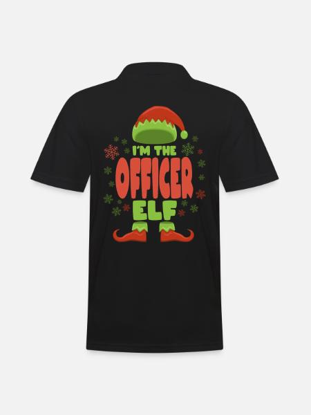 Officer Christmas Elf - Men's Polo Shirt - black