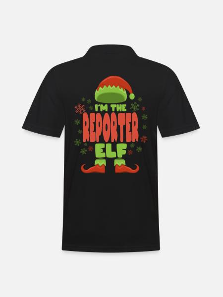 Reporter Christmas Elf - Men's Polo Shirt - black