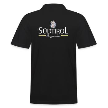 Südtirol Bergwandern - Männer Poloshirt - Schwarz - Hinten - Kai (181cm)