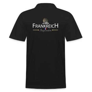 Frankreich Bergwandern - Männer Poloshirt - Schwarz - Hinten - Kai (181cm)
