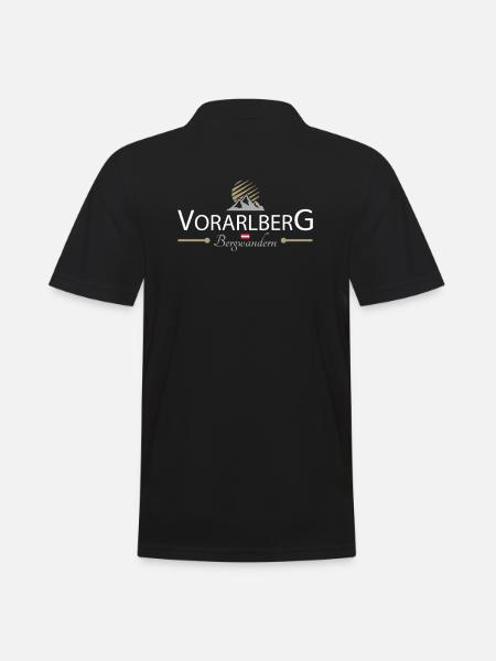 Vorarlberg Bergwandern - Männer Poloshirt - Schwarz