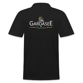 Gardasee Bergwandern - Männer Poloshirt - Schwarz - Hinten - Kai (181cm)