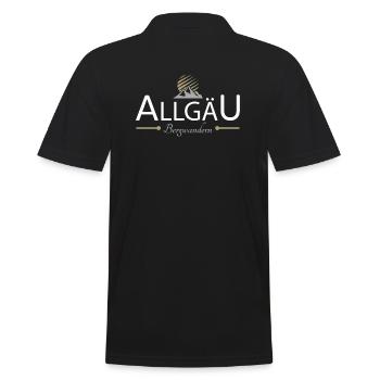 Allgäu Bergwandern - Männer Poloshirt - Schwarz - Hinten - Kai (181cm)