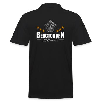 Bergtouren Pfaffenwinkel - Männer Poloshirt - Schwarz - Hinten - Kai (181cm)