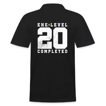 Ehe Level 20 Completed - Männer Poloshirt - Schwarz - Hinten - Kai (181cm)