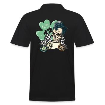 lucky13 Rockabilly Poker - Polo Homme - noir - Dos - Kai (181cm)