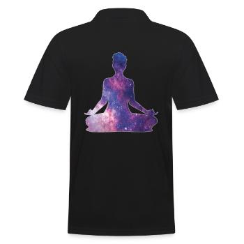 Yoga Meditation Univers - Polo Homme - noir - Dos - Kai (181cm)