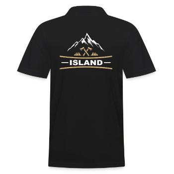 Iceland vacation - Men's Polo Shirt - black - Back - Kai (181cm)