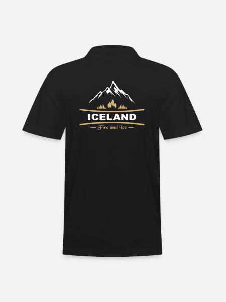 Iceland - fire and ice - Men's Polo Shirt - black
