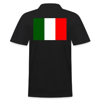 drapeau italien élégant au dos - Polo Homme - noir - Dos - Kai (181cm)