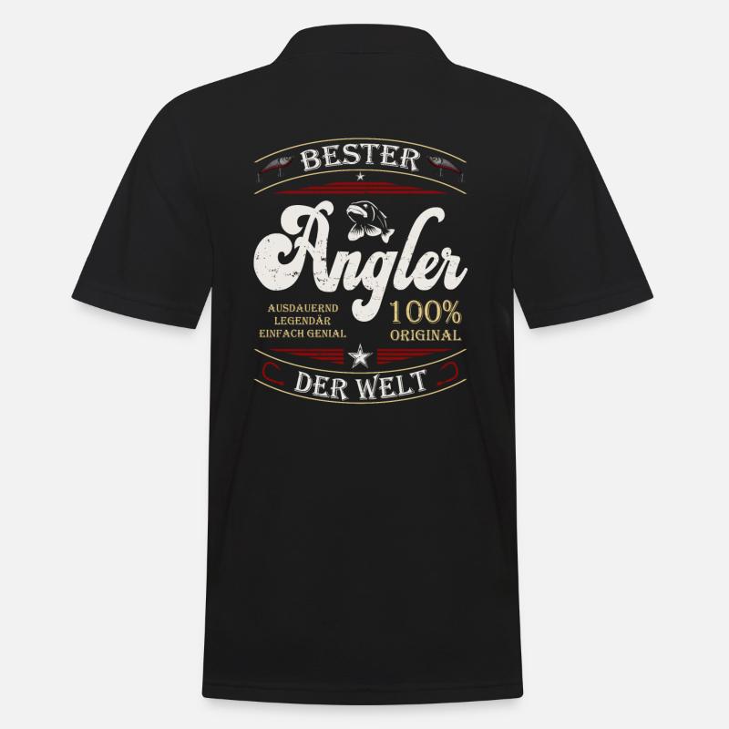 Bester Angler - Männer Poloshirt - Schwarz