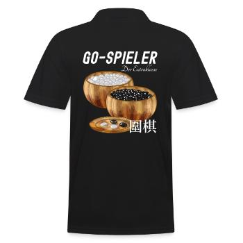 Go Spieler der Extraklasse - Männer Poloshirt - Schwarz - Hinten - Kai (181cm)