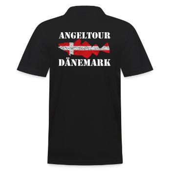 Fishing trip Denmark - Men's Polo Shirt - black - Back - Kai (181cm)