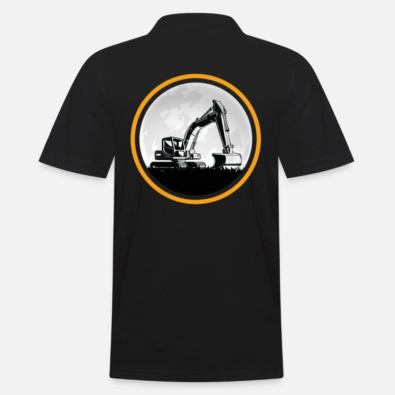 Bagger Baggerfahrer Baustelle Baggerschaufel - Männer Poloshirt - Schwarz
