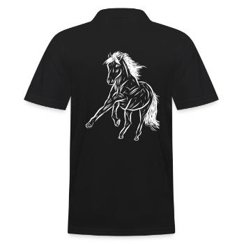 Cheval - Polo Homme - noir - Dos - Kai (181cm)