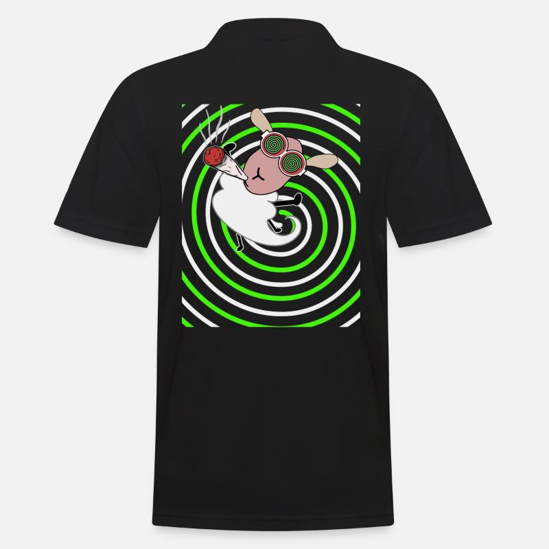Kiffer Schaf - Männer Poloshirt - Schwarz