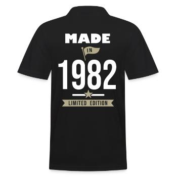 MADE IN 1982 né en 1982 anniversaire 40 ans cadeau - Polo Homme - noir - Dos - Kai (181cm)
