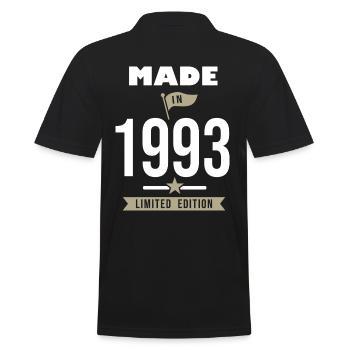 MADE IN 1993 né en 1993 anniversaire 30 ans - Polo Homme - noir - Dos - Kai (181cm)